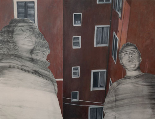 Bordeaux   Olio e grafite su tela 100x130 cm Anno 2002