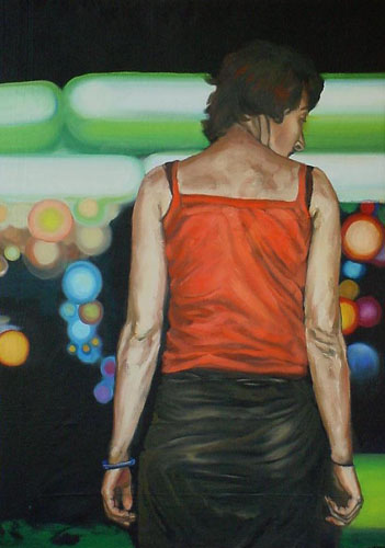 Mezzaluna 100x70 olio su tela 2002