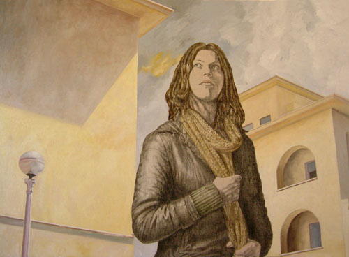 Punctum-tecnica mista su tela-cm 130x95-2004